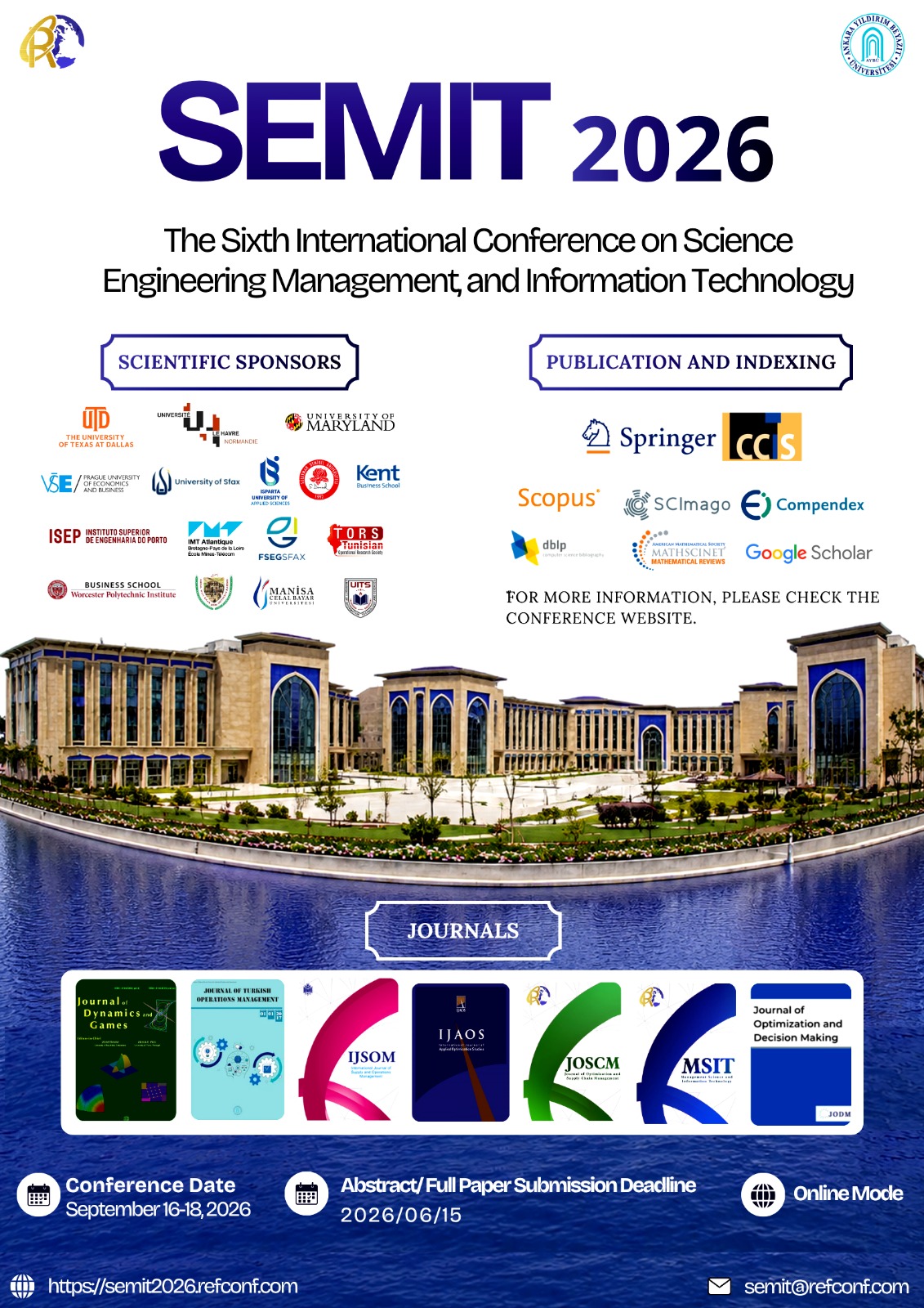 𝐓𝐡𝐞 𝐒𝐢𝐱𝐭𝐡 𝐈𝐧𝐭𝐞𝐫𝐧𝐚𝐭𝐢𝐨𝐧𝐚𝐥 𝐂𝐨𝐧𝐟𝐞𝐫𝐞𝐧𝐜𝐞 𝐨𝐧 𝐒𝐜𝐢𝐞𝐧𝐜𝐞, 𝐄𝐧𝐠𝐢𝐧𝐞𝐞𝐫𝐢𝐧𝐠 𝐌𝐚𝐧𝐚𝐠𝐞𝐦𝐞𝐧𝐭, 𝐚𝐧𝐝 𝐈𝐧𝐟𝐨𝐫𝐦𝐚𝐭𝐢𝐨𝐧 𝐓𝐞𝐜𝐡𝐧𝐨𝐥𝐨𝐠𝐲 (𝐒𝐄𝐌𝐈𝐓𝟐𝟎𝟐𝟔)